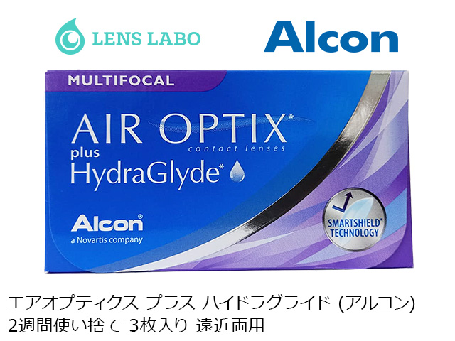 エア オプティクス プラス ハイドラグライド 2週間使い捨て 処方箋不要 3枚入り 遠近両用 アルコン