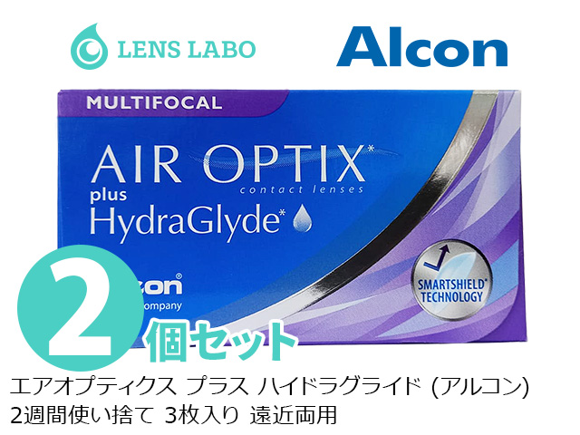 エア オプティクス プラス ハイドラグライド 2週間使い捨て 処方箋不要 3枚入り 遠近両用　2箱セット アルコン